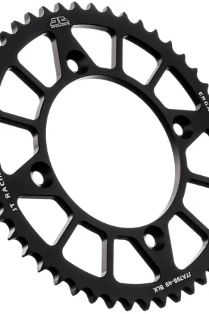 JT SPROCKETS - REAR RACELITE ALU 49T BLACK, 428 - Sprockets - Geschikt voor Suzuki en Yamaha Professioneel